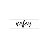 Wifey - Whimsical Black Calligraphy for the Bride Zelfinktende Stempel (Design)
