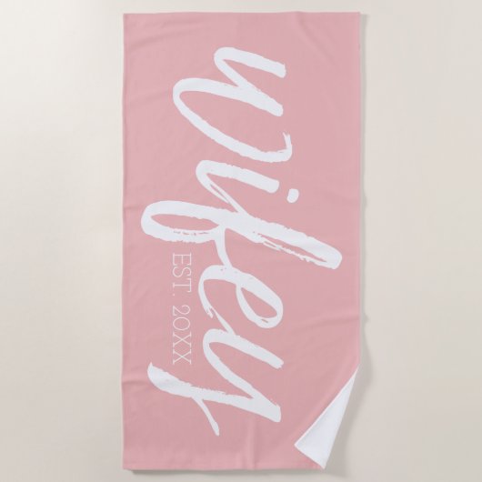 Wifey - Whimsical Calligraphy for the Bride Strandlaken (Voorkant)