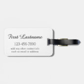 Wifey - Whimsische zwarte kalligrafie voor de brui Bagagelabel (Achterkant horizontaal)