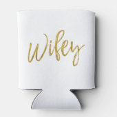 Wifey Wit en Gouden Folie Koelbox Blikjeskoeler (Achterkant)