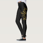 Wifey Zwart & Goud Faux Folie Typografie Yoga Broe Leggings<br><div class="desc">Wifey Black & Gold Faux Folie Typografie Yoga Broek. De Wifey Yoga Broek is perfect voor het trainen op uw huwelijksreis vakantie.</div>