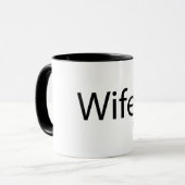 Wifey - Zwarte 11-oz Combo-Mok Mok (Voorkant links)