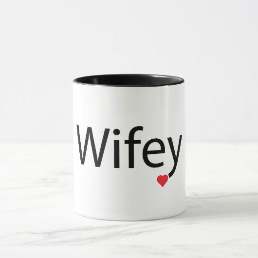Wifey - Zwarte 11-oz Combo-Mok Mok (Midden)