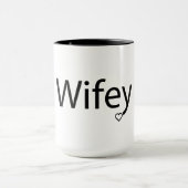 Wifey - Zwarte 15-oz Combo-Mok Mok (Midden)