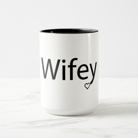 Wifey - Zwarte 15-oz Combo-Mok Mok (Midden)