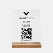 WiFi Acryl Sign | QR-code scannen om borden te ver (Voorkant)
