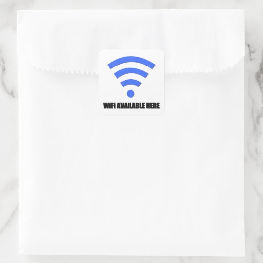 WiFi beschikbaar hier Sticker (Tas)