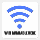 WiFi beschikbaar hier Sticker (Voorkant)