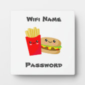Wifi Burger en Fries Fotoplaat (Voorkant)