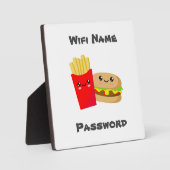 Wifi Burger en Fries Fotoplaat (Voorkant)