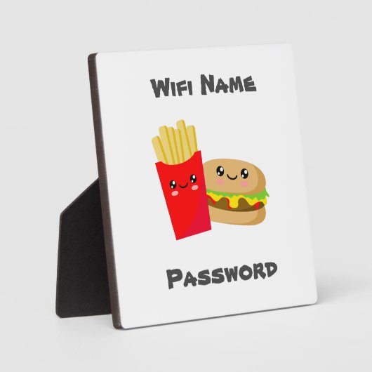 Wifi Burger en Fries Fotoplaat (Voorkant)