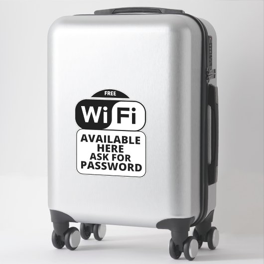 Wifi Business, gratis wifi-Sticker Sticker (Koffer)