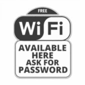 Wifi Business, gratis wifi-Sticker Sticker (Voorkant)