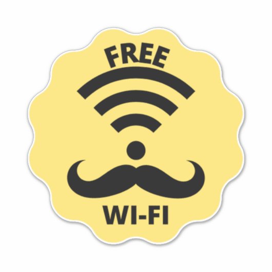 Wifi Business, gratis wifi-Sticker Sticker (Voorkant)