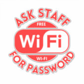 Wifi Business, gratis wifi-Sticker Sticker (Voorkant)