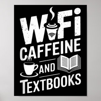 Wifi Cafeïne En Tekstboeken Poster