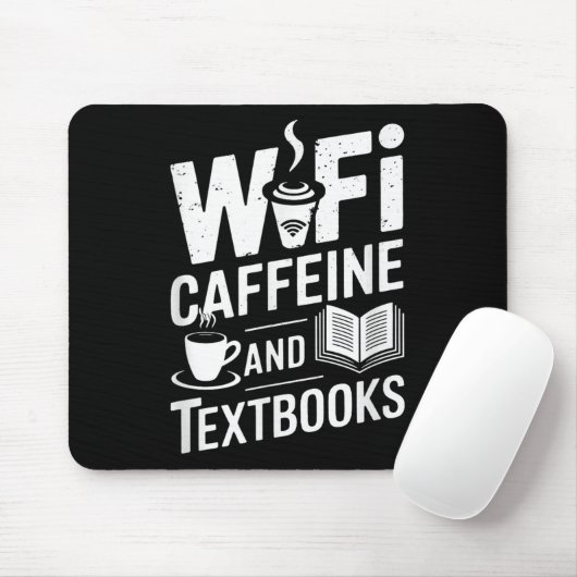 Wifi Caffeine And Textbooks Muismat (Met muis)
