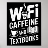 Wifi Caffeine And Textbooks Poster (Voorkant)