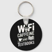 Wifi Caffeine And Textbooks  Sleutelhanger (Voorkant)