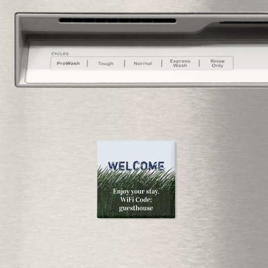 WiFi-code gasthuis Groene grass Vacation Home Magneet (Insitu (Vaatwasser))