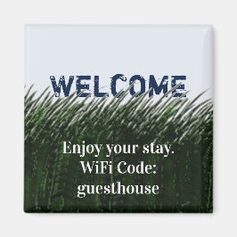 WiFi-code gasthuis Groene grass Vacation Home Magneet