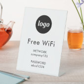 WiFi Code Logo Zakelijk Internet Reclamebord Met Voetstuk (Insitu)