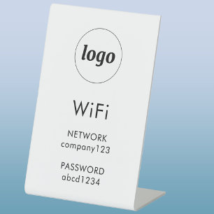 WiFi Code Logo Zakelijk Internet Reclamebord Met Voetstuk