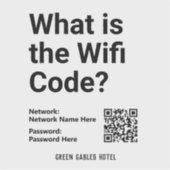WiFi-code met QR-code op een Sticker (Voorkant)