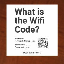 WiFi-code met QR-code op een