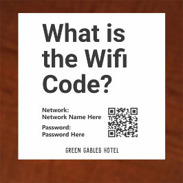 WiFi-code met QR-code op een Sticker