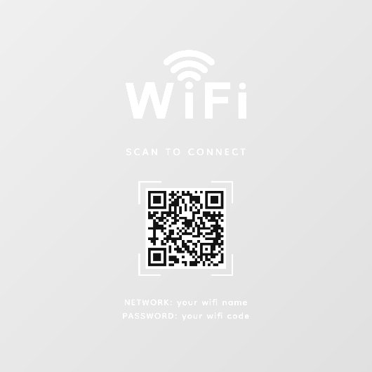 Wifi Decal | Office & Storefront Network Display (Vel)