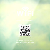 Wifi Decal | Office & Storefront Network Display (Vel 3)