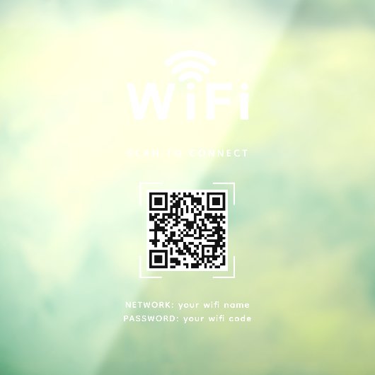 Wifi Decal | Office & Storefront Network Display (Vel 3)