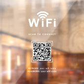 Wifi Decal | Office & Storefront Network Display (Vel 2)