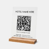 WIFI Details QR Code Hotelnaam Eenvoudig Acryl Bord (Hoek)