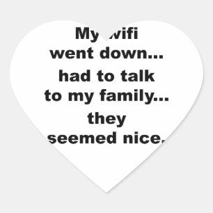 WIFI DOWN! HART STICKER
