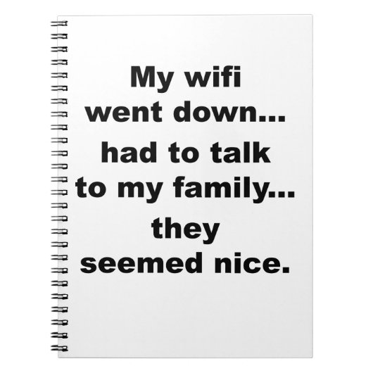 WIFI DOWN! NOTITIEBOEK (Voorkant)