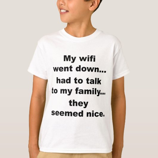 WIFI DOWN! T-SHIRT (Voorkant)