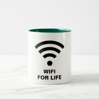 WIFI FOR LIFE Hunter Green 11 oz Two-Tone Mok