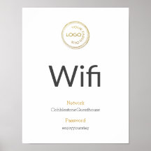 WiFi-gegevens Voeg je Logo bedrijf toe