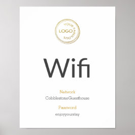 WiFi-gegevens Voeg je Logo bedrijf toe Poster