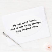 Wifi ging naar beneden ovale sticker (Envelop)