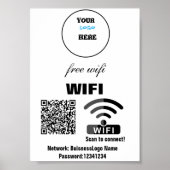 WIFI het Poster van de Code van het Wachtwoord QR (Voorkant)