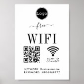 WIFI het Poster van de Code van het Wachtwoord QR (Voorkant)