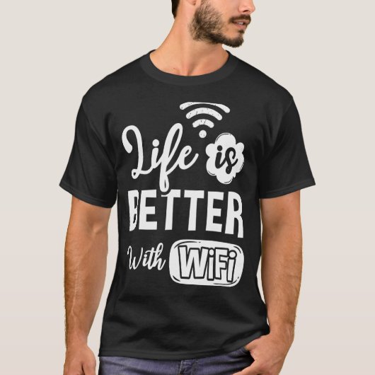 Wifi het Wachtwoord van Internet van de Router cit T-shirt (Voorkant)