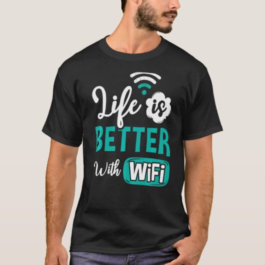 Wifi het Wachtwoord van Internet van de Router cit T-shirt (Voorkant)