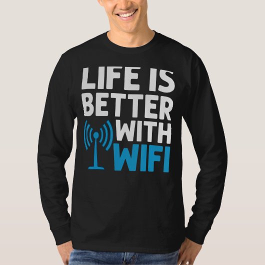 Wifi het Wachtwoord van Internet van de Router cit T-shirt (Voorkant)