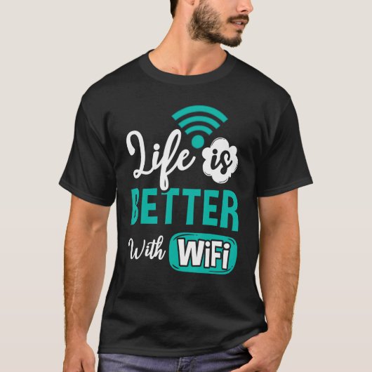 Wifi het Wachtwoord van Internet van de Router cit T-shirt (Voorkant)