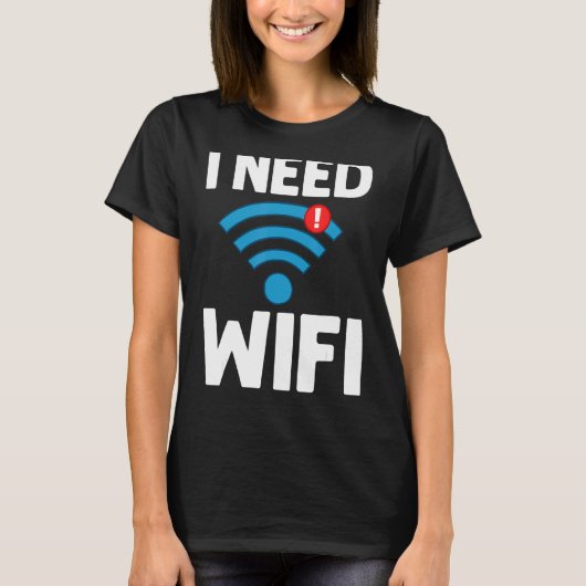 Wifi het Wachtwoord van Internet van de Router cit T-shirt (Voorkant)