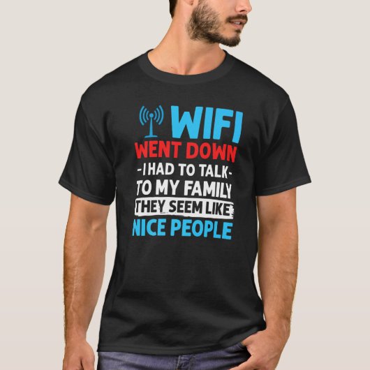 Wifi het Wachtwoord van Internet van de Router cit T-shirt (Voorkant)